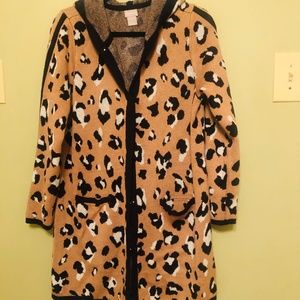 Chico's Size 1 Womens Hooded Sweater